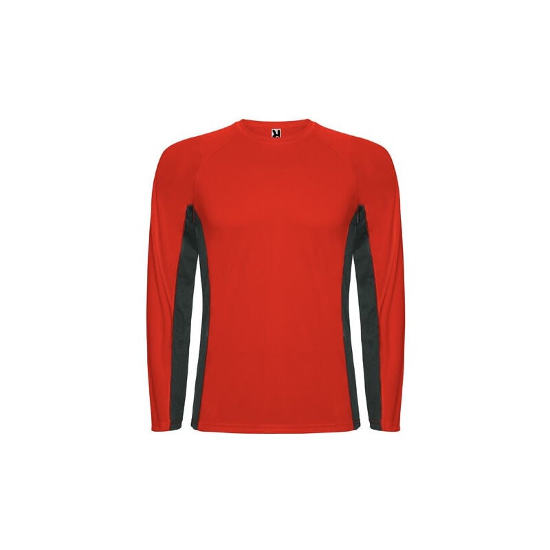 

Camiseta técnica combinada con tejidos poliéster SHANGHAI L/S CA6670 | XXL - Rojo/Plomo Oscuro