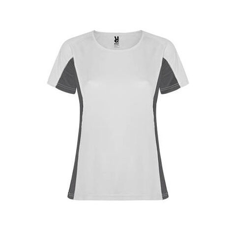 Camiseta técnica combinada de doble tejido SHANGHAI WOMAN ROLY M Blanco/Plomo Oscuro
