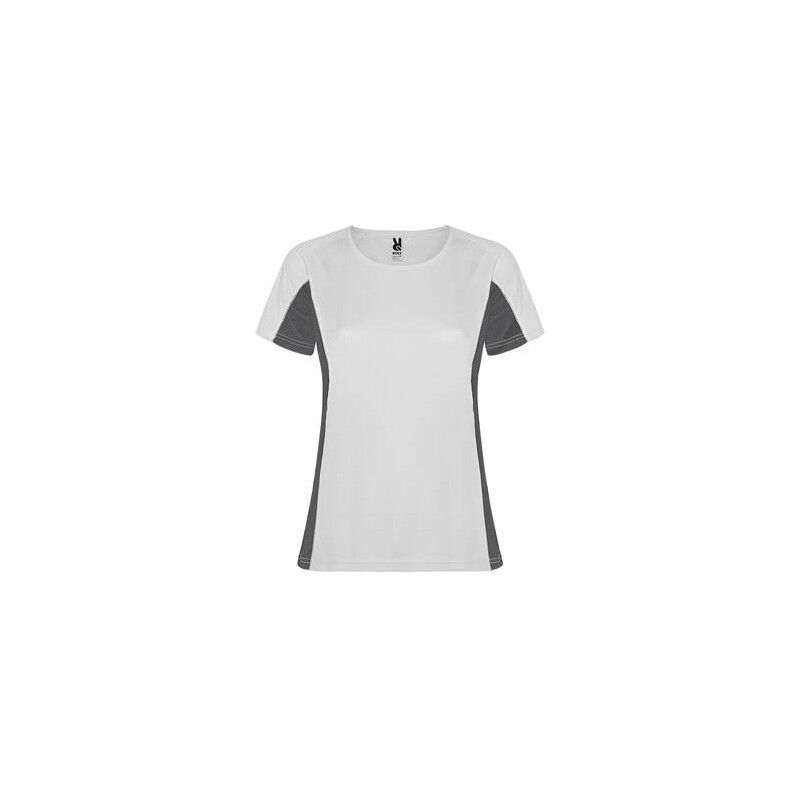 

Camiseta técnica combinada dos tejidos poliéster SHANGHAI WOMAN CA6648 | XL - Blanco/Plomo Oscuro