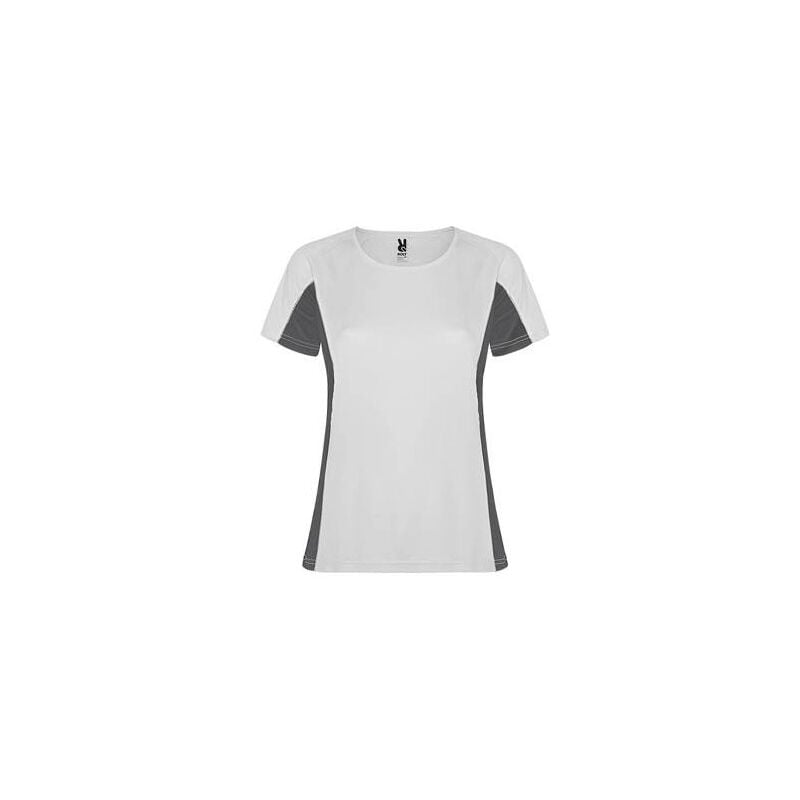 

Camiseta técnica combinada dos tejidos poliéster SHANGHAI WOMAN CA6648 | XXL - Blanco/Plomo Oscuro