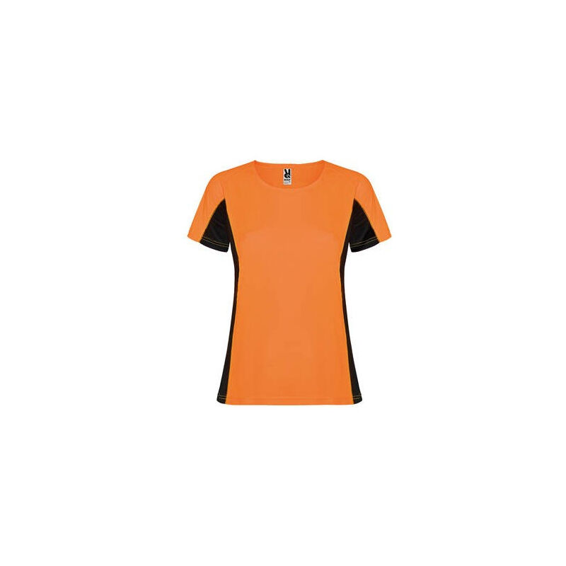 

Camiseta técnica combinada dos tejidos poliéster SHANGHAI WOMAN CA6648 | M - Naranja Fluor/Negro