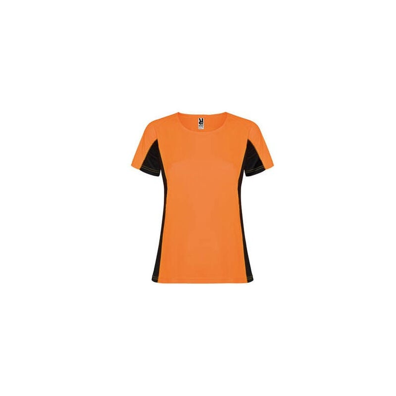 

Camiseta técnica combinada dos tejidos poliéster SHANGHAI WOMAN CA6648 | L - Naranja Fluor/Negro