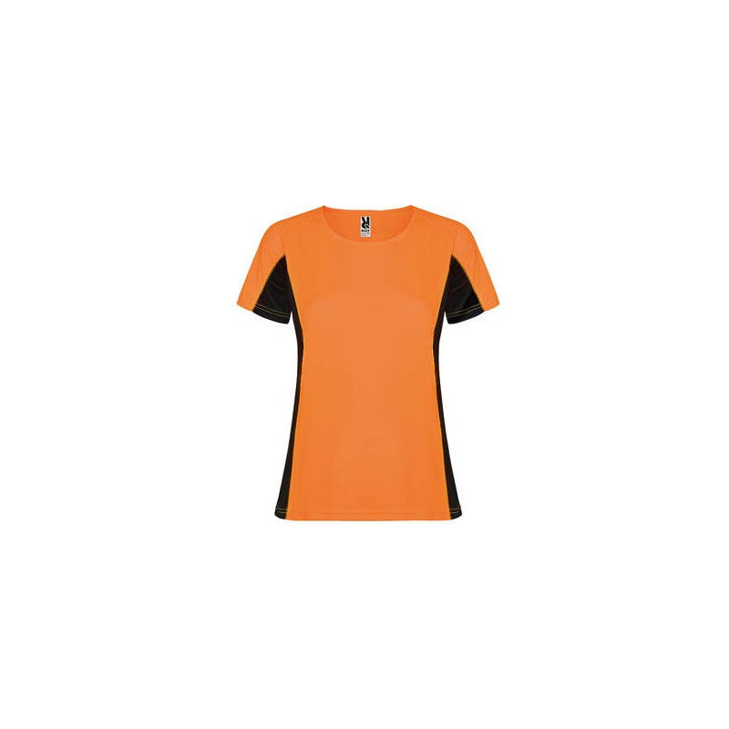 

Camiseta técnica combinada dos tejidos poliéster SHANGHAI WOMAN CA6648 | XXL - Naranja Fluor/Negro