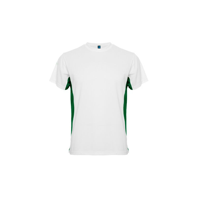 

Camiseta técnica de manga corta combinada a dos colores TOKYO CA0424 | S - Blanco/Verde Kelly
