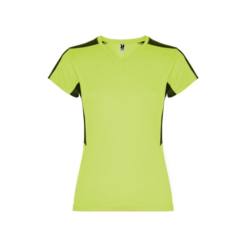 

Camiseta técnica de manga corta para mujer SUZUKA CA6657 | XXL - Lima Punch/Negro