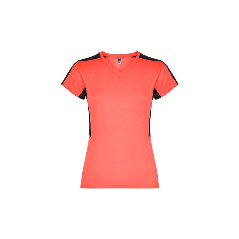 

Camiseta técnica de manga corta para mujer SUZUKA CA6657 | L - Coral Fluor/Negro