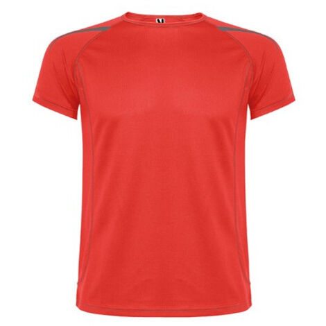 Camiseta técnica transpirable en tejido punto liso de manga corta ranglan SEPANG ROLY XL Rojo