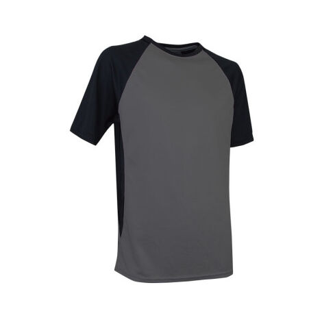 Camiseta transpirable 100% Poliéster Modelo Pilote Color Gris-Negra S