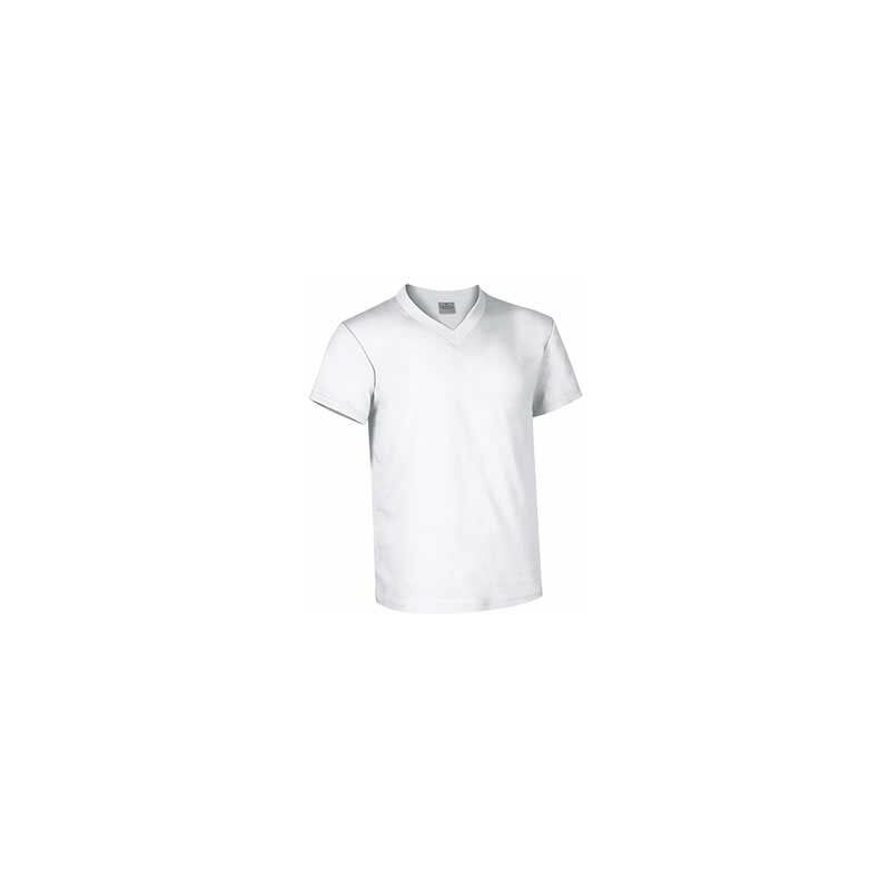 

Camiseta unisex con cuello en pico Sun | Blanco - S - Valento