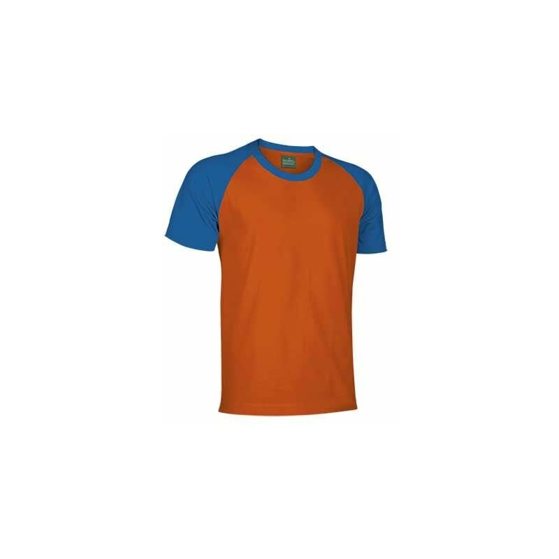 

Camiseta unisex de manga corta y cuello redondo - Caiman | S - Naranja/Azul Royal