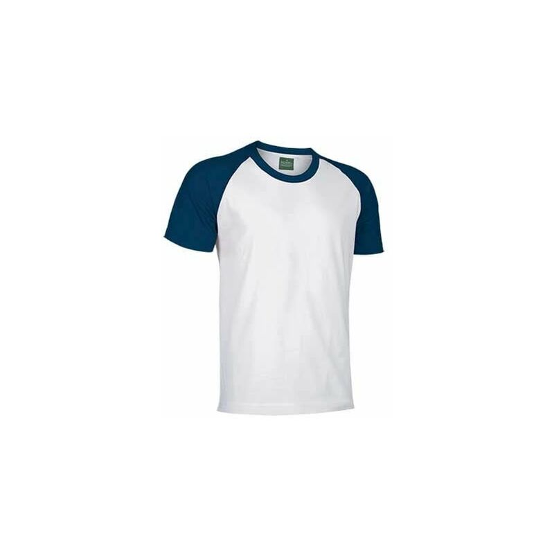 

Camiseta unisex de manga corta y cuello redondo - Caiman | XS - Blanco/Azul Marino