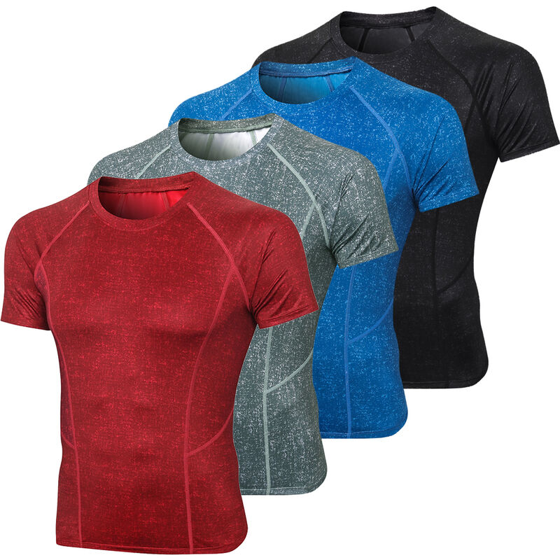 

Camisetas deportivas para hombre, camiseta de manga corta, cuello redondo, rendimiento de secado rapido, gimnasio atletico, camisetas de