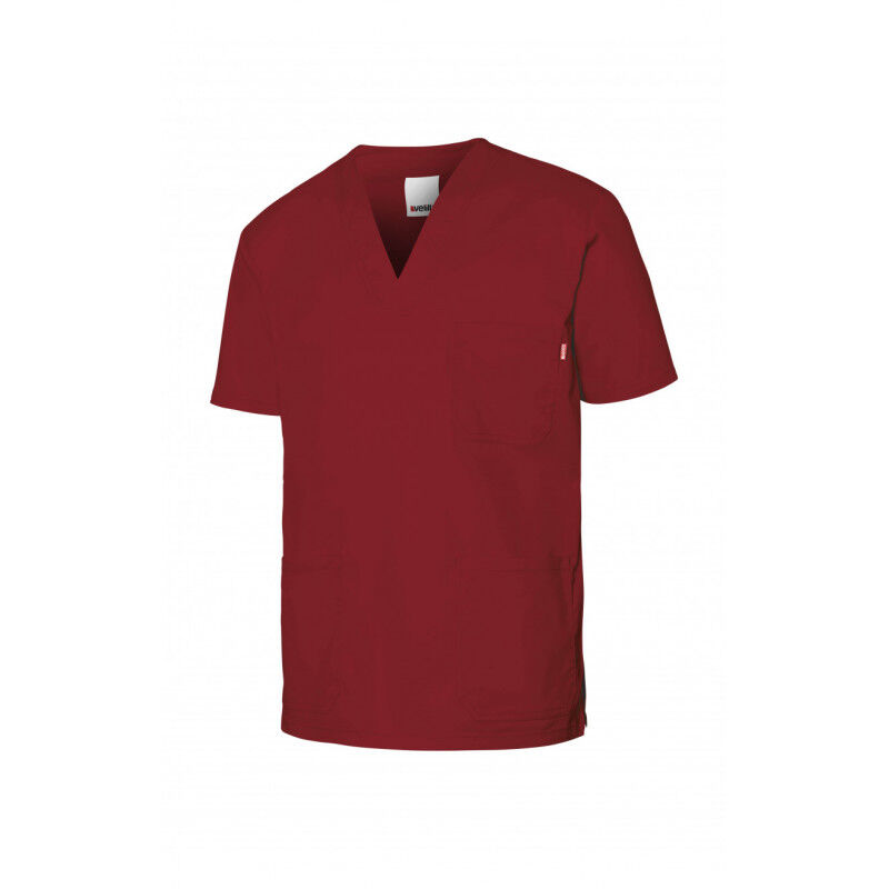 

Camisola tipo pijama stretch de manga corta y cuello en pico 535206S | Rojo - 3XL - Velilla