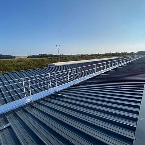 Camminatoio da tetto 1.50m su acciaio - Pendenza max. 20° - ECO15/AC/PE