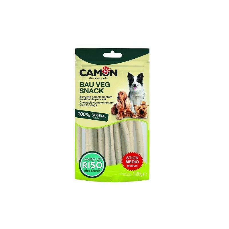 Camon - Bauveg Snack Medium 100% Vegetal con Amido di Riso da 6 pz