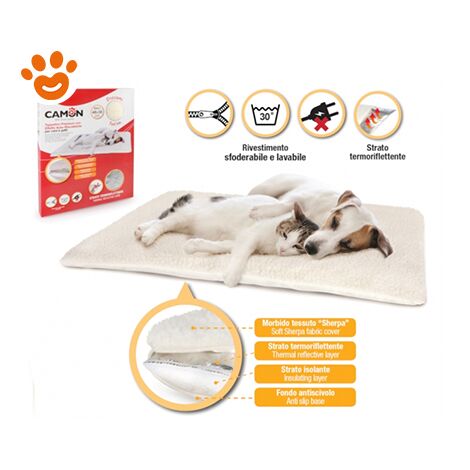Camon Dog & Cat Tappetino "Premium" Auto-Riscaldante  - Camon Dog & Cat Tappetino "Premium" Auto-Riscaldante - Tappetino Medium (64x49 cm)