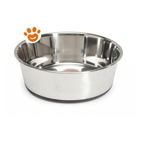 Camon Dog Ciotola Antiscivolo In Acciaio  - Camon Dog Ciotola Antiscivolo In Acciaio - Confezione da 1 pezzo (colori assortiti)