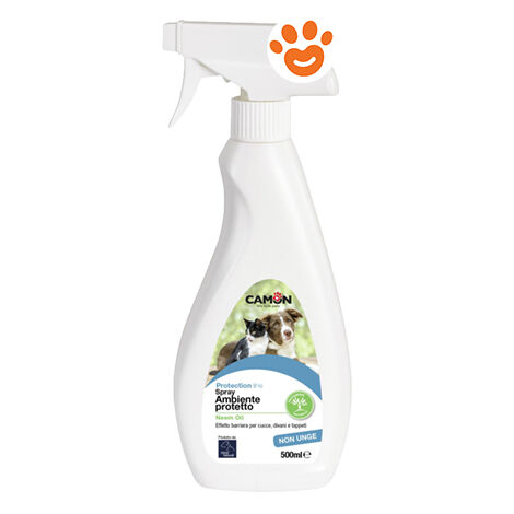 Camon Dog&Cat Orme Naturali Spray Ambiente con Olio di Neem - Camon Dog&Cat Orme Naturali Spray Ambiente con Olio di Neem - Confezione da 500 ml