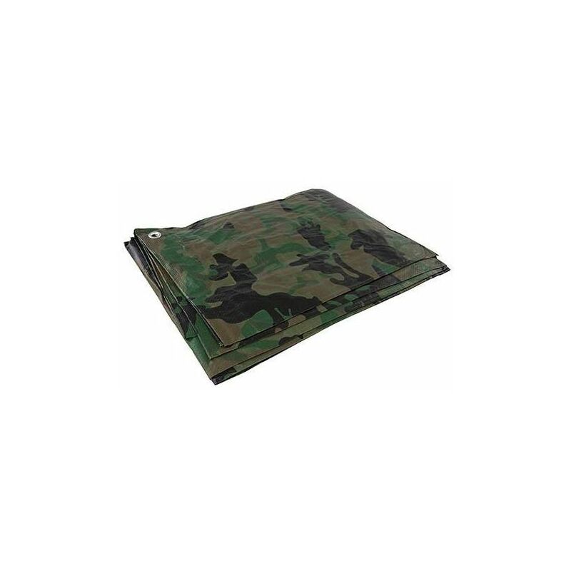 Camouflage Tarpaulin 2.4 x 3m 488443 - Silverline