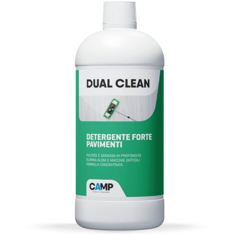 ‎CAMP DUAL CLEAN, detergente forte concentrato per pavimenti in gres porcellanato, marmo, cotto, granito, 1000 ml
