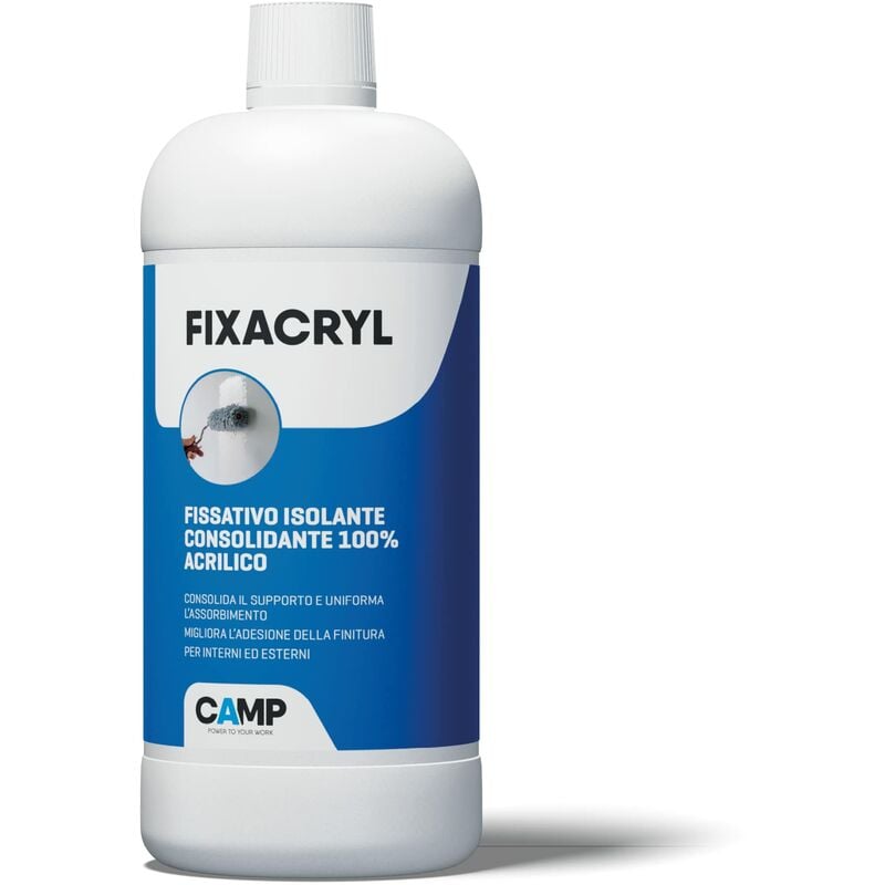 Image of Fixacryl, Fissativo 100% acrilico isolante e consolidante, Per muri interni ed esterni, a base acqua - Camp