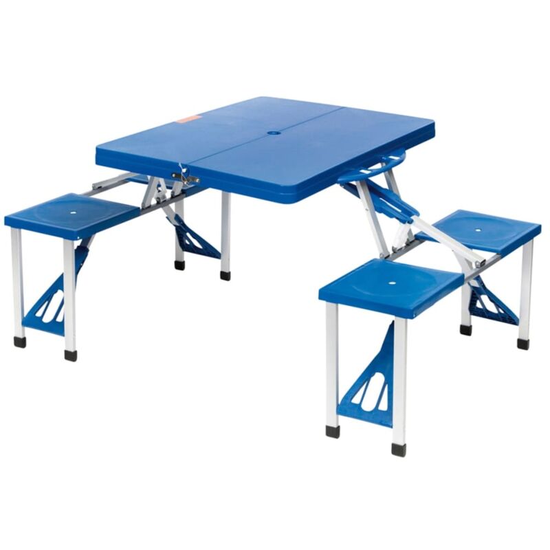 

Bo-Camp Conjunto de mesa de picnic Basic acero azul 1404374 - Azul