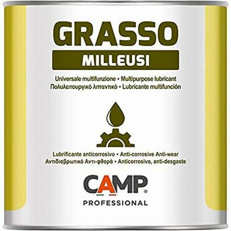 Camp GRASSO MILLEUSI, Grasso Lubrificante Multiuso al Litio NLGI2 ad Alte Prestazioni, Protegge da Ruggine e Corrosione, 1 kg