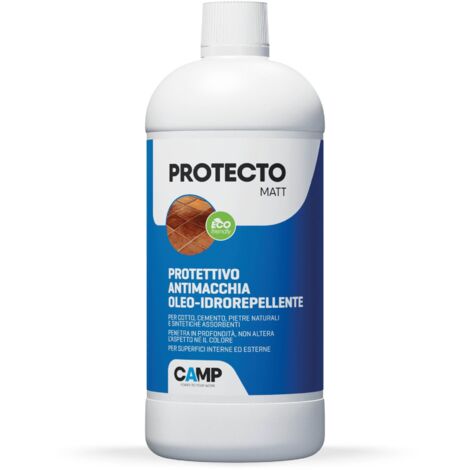 Camp PROTECTO MATT ECO, Trattamento oleo-idrorepellente anti-macchia per pavimenti e rivestimenti, Eco-Friendly, Non filmante, Per interno ed esterno