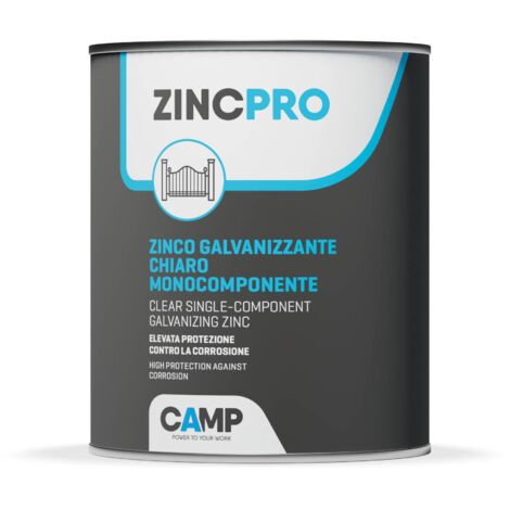 Camp ZINC PRO Liquido, Zinco Galvanizzante, Protettivo, Antiossidante, Chiaro e brillante, 1 Lt