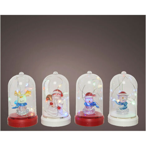 Campana con adorno de navidad ø6x10,3cm 6 leds modelos surtidos