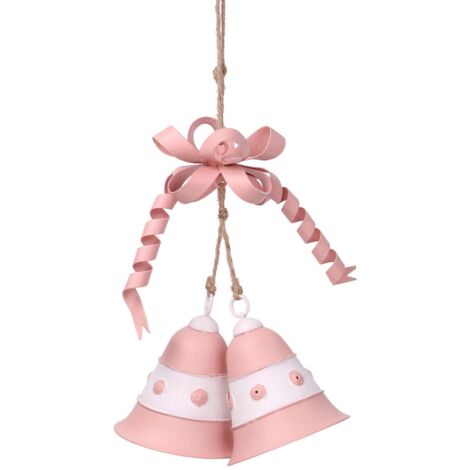 Campana de metal rosa cm23x15h6