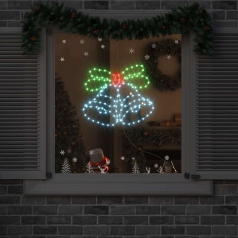Campana de Navidad con 144 LED Multicolor 56 x 46 cm PVC