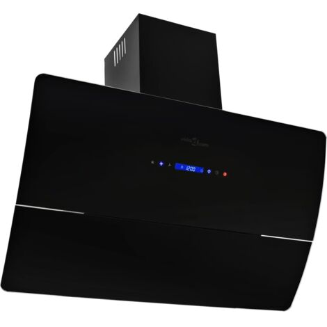 Campana de pared acero inoxidable 756 m³/h 90 cm negro 020005878