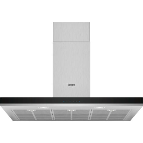campana de pared decorativa 90cm escape / reciclaje 65db 710m3 / h - lc97bhm50 - siemens -