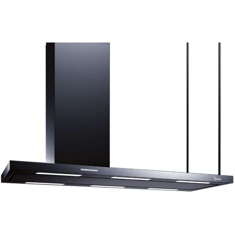 CAMPANA ELEA ISOLA cm.116x60 chimenea izquierda - Negra - 800 m3/h