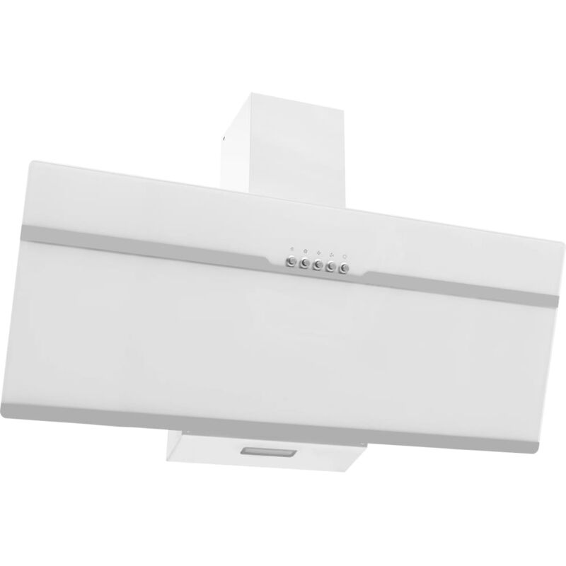 

vidaXL Campana extractora acero inoxidable vidrio templado blanco 90cm - Blanco