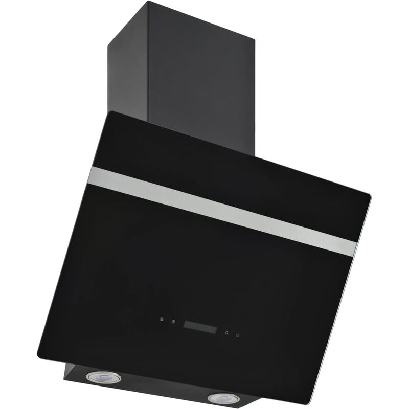 

Campana extractora acero inoxidable vidrio templado negro 60 cm