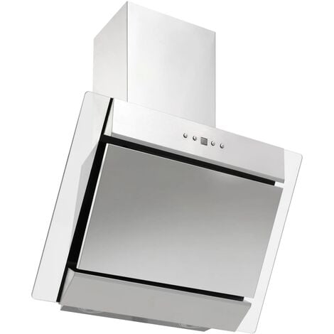 Campana extractora acero inoxidable vidrio templado plata 60 cm