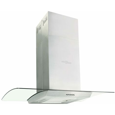 Campana extractora de techo 90 cm acero inoxidable 756 m³/h LED vidaXL