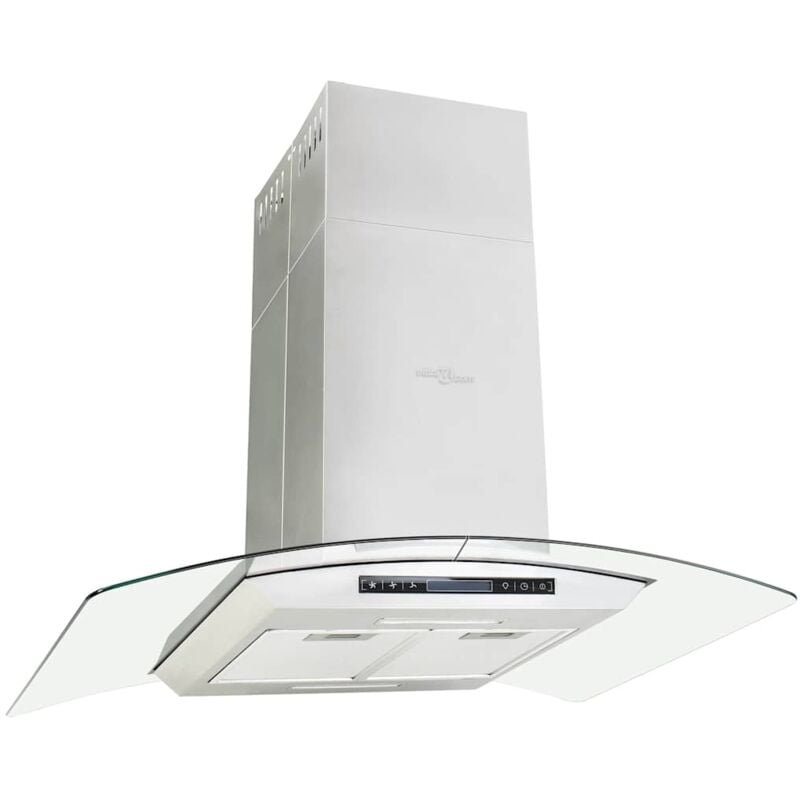 

Campana extractora de techo 90 cm pantalla táctil 756 m³/h LED - Plateado - Vidaxl
