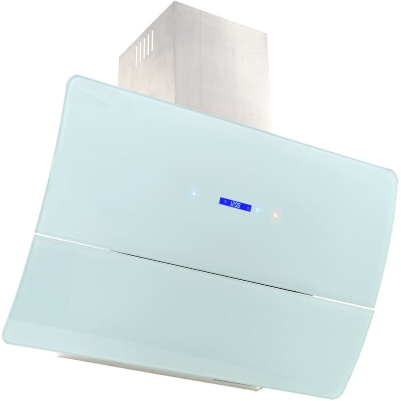 

vidaXL Campana extractora pared 90 cm acero inoxidable 756 m³/h blanco - Blanco