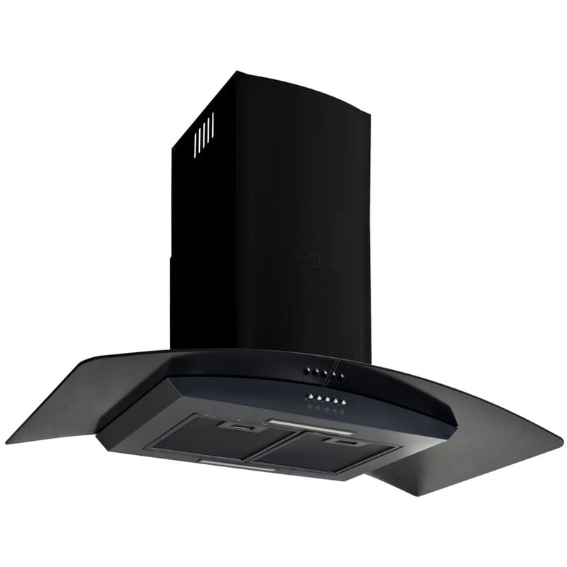 

Campana extractora pared 90 cm acero inoxidable 756 m3/h negro