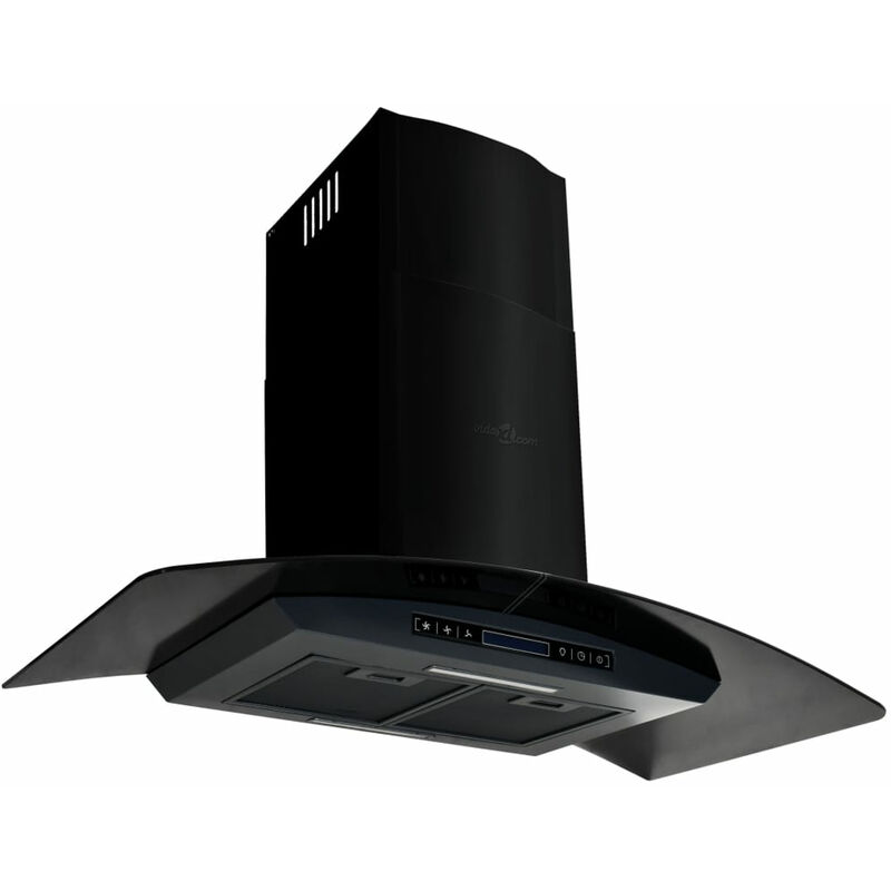 

Campana extractora pared 90 cm acero inoxidable 756 m³/h negro