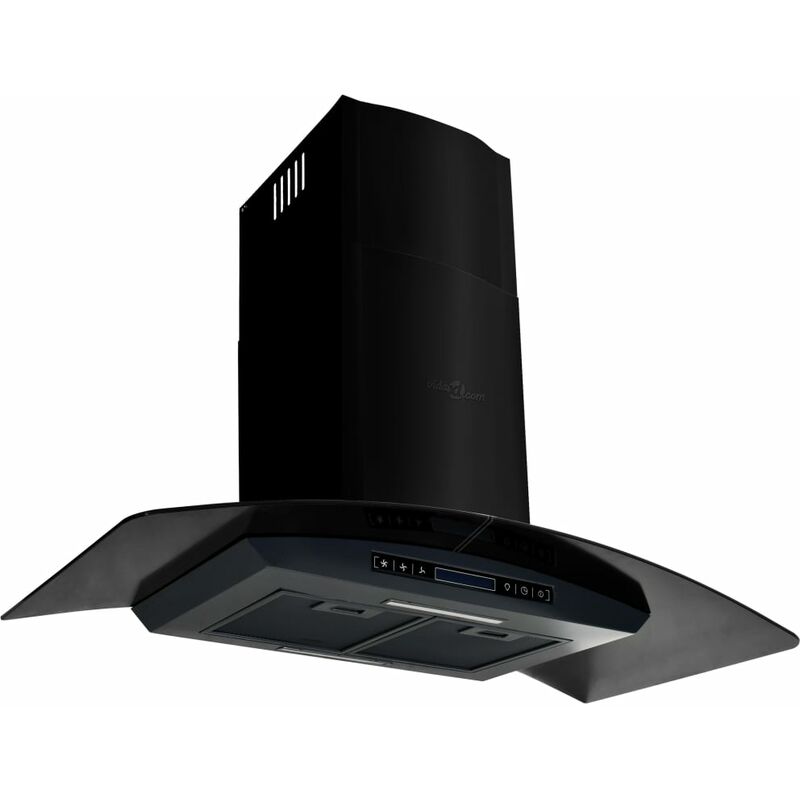 

Campana extractora pared 90 cm acero inoxidable 756 m³/h negro - Negro