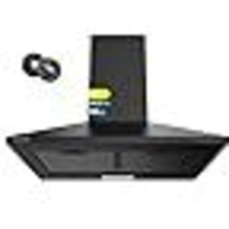 Campana extractora piramidal cecotec bolero flux pm 604000 black a, 60cm de ancho, acabado negro pintado, motor dc, eficiencia energética clase a,