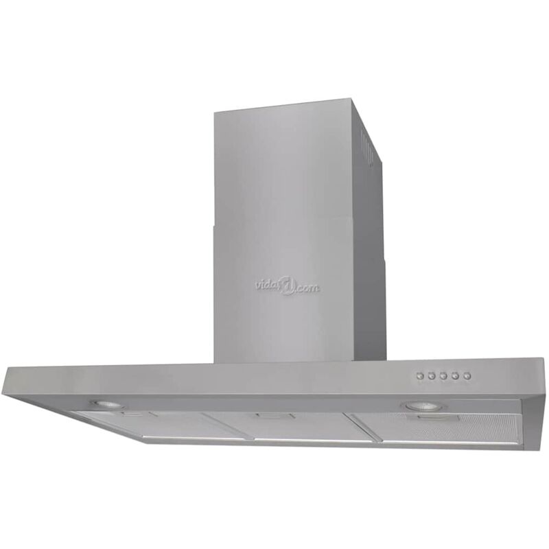 

vidaXL Campana extractora plana acero inoxidable 900 mm - Plateado