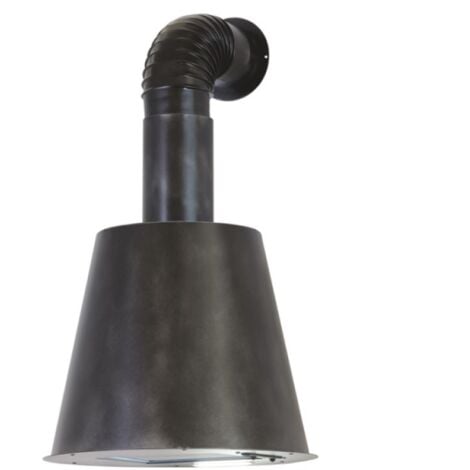 DEFIBRICO Campana extractora URBAN STYLE en acero inoxidable antracita Ø50 cm