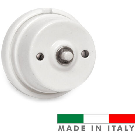 Campana in porcellana meccanismo a pulsante serie vintage 10a-250v
