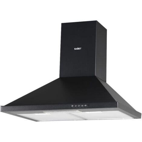 Campana piramidal 60 cm Eolo 60 negro Samet
