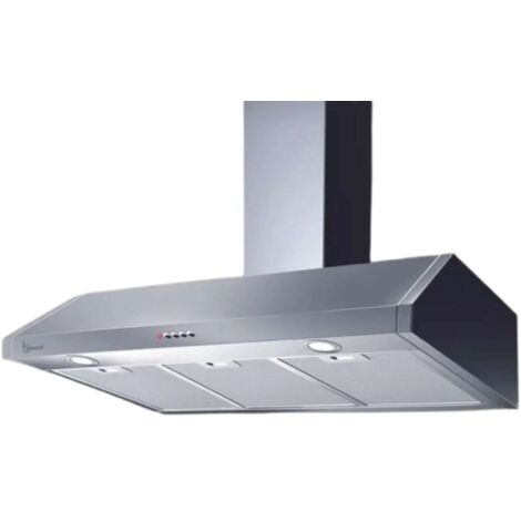 CAMPANA RETTA cm. 90 - Acero inoxidable - 700 m3/h